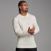 Load image into Gallery viewer, Father Sons Classic Beige Knitted Long Sleeve Polo Shirt - FSH176