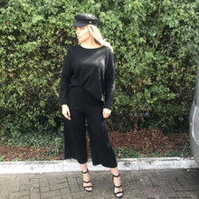 Load image into Gallery viewer, 'ELLA' Knit Black Lux Co Ord Set - CT087