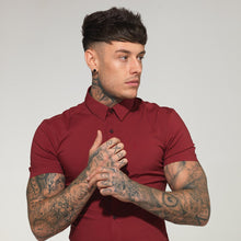Load image into Gallery viewer, Father Sons Super Slim Stretch Classic Oxblood Red Short Sleeve - FS180