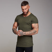 Load image into Gallery viewer, Father Sons Classic Khaki Ribbed Knit Super Slim Long Line Crew - FSH172