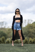 Load image into Gallery viewer, 'MILA' - CARDIGAN BLACK - CTJ011