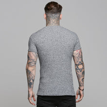 Load image into Gallery viewer, Father Sons Classic Grey Ribbed Knit Super Slim Long Line Crew- FSH173 (PRE ORDER / DISPATCH DATE 15TH JULY)