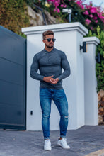Load image into Gallery viewer, Father Sons Classic Dark Grey Long Sleeve Polo Shirt FSH037