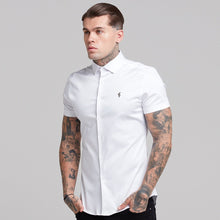 Load image into Gallery viewer, Father Sons Slim Sateen Classic White with Khaki Embroidery - FS402
