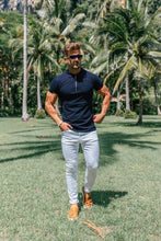 Load image into Gallery viewer, Father Sons Classic Navy Zipped Polo Shirt - FSH029