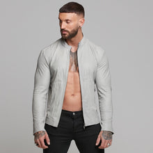 Load image into Gallery viewer, Father Sons Grey Lambs Leather Jacket - FSH314