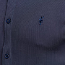 Load image into Gallery viewer, Father Sons Super Slim Stretch Ribbed Navy Long Sleeve - FS443