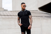 Load image into Gallery viewer, Father Sons Classic Black and White Contrast Collar Polo Shirt - FSH236