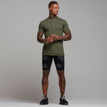 Load image into Gallery viewer, Father Sons Classic Khaki Grandad Polo Shirt - FSH294