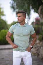 Load image into Gallery viewer, Father Sons Classic Sage Green Polo Shirt with Gold Metal Emblem Decal & Buttons - FSH502 (PRE ORDER / DISPATCH DATE 17TH AUGUST)