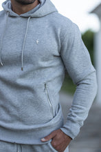 Load image into Gallery viewer, Father Sons Light Grey & Silver Overhead Hoodie Top with Zipped Pockets - FSH473