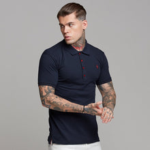 Load image into Gallery viewer, Father Sons Classic Navy and Red Contrast Polo Shirt - FSH250