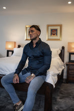 Load image into Gallery viewer, Father Sons Slim Sateen Classic Navy Long Sleeve - FS547 (PRE ORDER / DISPATCH DATE 5TH AUGUST)