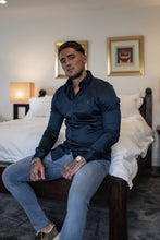 Load image into Gallery viewer, Father Sons Slim Sateen Classic Navy Long Sleeve - FS547 (PRE ORDER / DISPATCH DATE 5TH AUGUST)