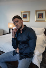 Load image into Gallery viewer, Father Sons Slim Sateen Classic Navy Long Sleeve - FS547 (PRE ORDER / DISPATCH DATE 5TH AUGUST)