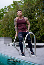 Load image into Gallery viewer, Father Sons Classic Burgundy Ribbed Knit Super Slim Vest - FSH323