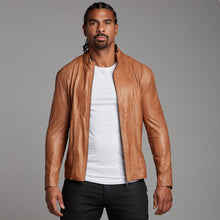 Load image into Gallery viewer, Father Sons Tan Lambs Leather Jacket - FSH205
