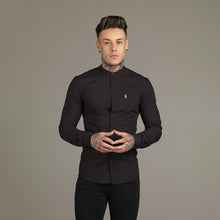 Load image into Gallery viewer, Father Sons Super Slim Stretch Classic Black Grandad Collar - FS171
