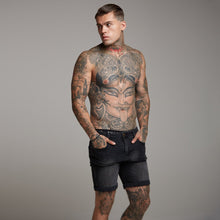 Load image into Gallery viewer, Father Sons Slim Stretch Washed Black Denim Jean Shorts - FSH139
