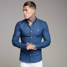 Load image into Gallery viewer, Father Sons Super Slim Stretch Aegean Blue Denim Long Sleeve - FS345

