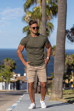 Load image into Gallery viewer, Father Sons Slim Fit Beige Sateen Shorts - FSH465 (PRE ORDER / DISPATCH DATE 31ST JULY)
