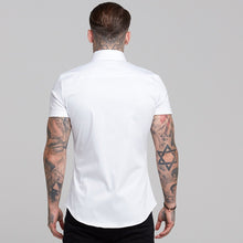 Load image into Gallery viewer, Father Sons Slim Sateen Classic White with White Embroidery - FS395  (PRE ORDER / DISPATCH DATE 5TH AUGUST)
