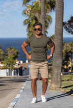 Load image into Gallery viewer, Father Sons Slim Fit Beige Sateen Shorts - FSH465 (PRE ORDER / DISPATCH DATE 31ST JULY)
