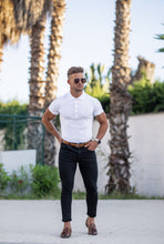 Load image into Gallery viewer, Father Sons Classic White Polo Shirt with Gold Metal Emblem Decal &amp; Buttons - FSH461 (PRE ORDER > 30TH JULY)
