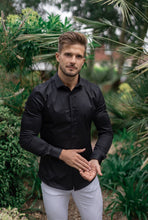 Load image into Gallery viewer, Father Sons Slim Sateen Classic Black Long Sleeve - FS545  (PRE ORDER / DISPATCH DATE 5TH AUGUST)
