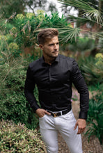 Load image into Gallery viewer, Father Sons Slim Sateen Classic Black Long Sleeve - FS545  (PRE ORDER / DISPATCH DATE 5TH AUGUST)
