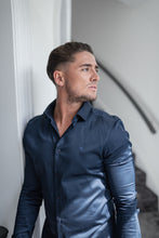 Load image into Gallery viewer, Father Sons Slim Sateen Classic Navy Long Sleeve - FS547  (PRE ORDER / DISPATCH DATE 5TH AUGUST)

