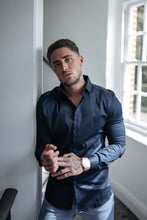 Load image into Gallery viewer, Father Sons Slim Sateen Classic Navy Long Sleeve - FS547  (PRE ORDER / DISPATCH DATE 5TH AUGUST)

